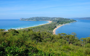 View of the scenic landscape of the Palm beach in Sydney, Australia