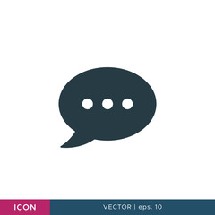 Speech bubble icon vector design template