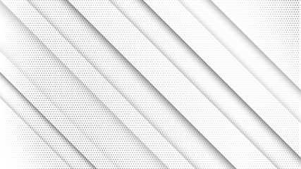 Obraz premium Abstract white and gray gradient background. Halftone dots design background. Gray dotted halftone backdrop. Vector Illustration. Geometric backdrop. Dotted texture template. Dots grunge texture.