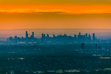 Naklejka premium Melbourne at sunset