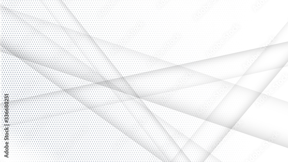Poster Abstract white and gray gradient background. Halftone dots design background. Gray dotted halftone backdrop. Vector Illustration. Geometric backdrop. Dotted texture template. Dots grunge texture.