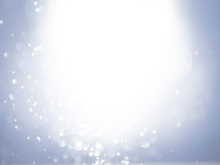 Gray and white bokeh background. Blur background. White bubbles wallpaper.