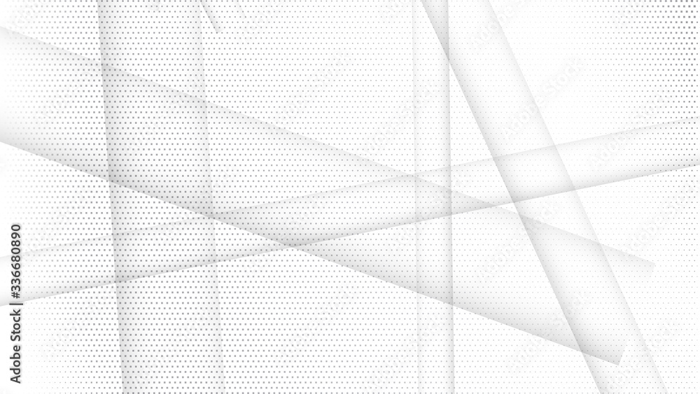 Leinwandbilder Abstract white and gray gradient background. Halftone dots design background. Gray dotted halftone backdrop. Vector Illustration. Geometric backdrop. Dotted texture template. Dots grunge texture.