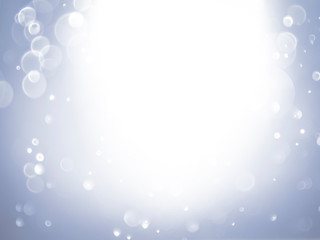 Gray and white bokeh background. Blur background. White bubbles wallpaper.