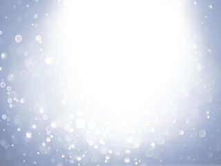 Gray and white bokeh background. Blur background. White bubbles wallpaper.