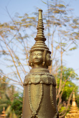 Fototapeta premium A beautiful view of buddhis temple at Siem Reap, Cambodia.