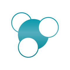 atom icon, gradient style