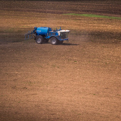 Obraz premium Moravian fields and meadows at spring near Karlin, Chech Republic