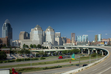 Cincinnati, Ohio in summer with clear skies
