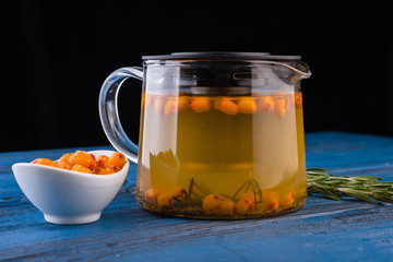 Tea with a sea-buckthorn
