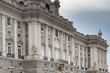 Madrid with historical buildings in summer