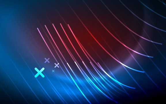 Abstract background - blue neon line design for Wallpaper, Banner, Background, Card, Book Illustration, landing page
