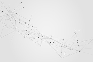 Abstract connecting dots and lines, Polygonal background, technology design, vector illustrator