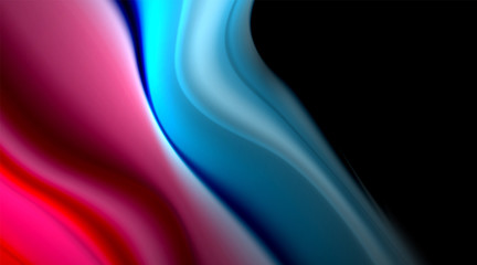 Liquid colors fluid gradients on black background