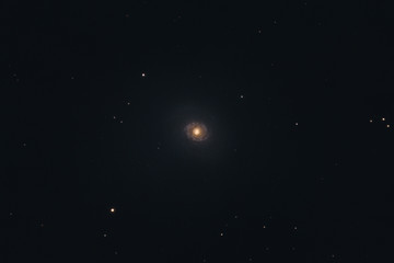 The Croc&rsquo;s Eye Galaxy Messier 94 in the constellation Canes Venatici photographed with a Maksutov telescope from Mannheim in Germany.