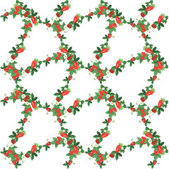 Seamless apttern with watercolor strawberries.