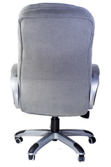 Office arm chair .View front behind. Isolated on white background