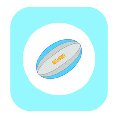 rugby ball on white background vector