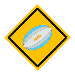 rugby ball on white background vector