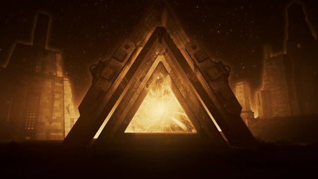 3D Sci-Fi Ancient Portal Stargate - Epic VJ Loop Background