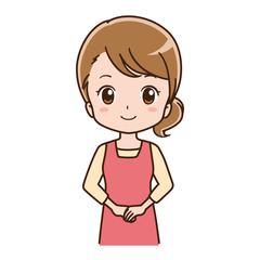 Illustration of a woman greeting