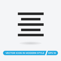 Center alignment vector icon, simple sign for web site and mobile app.