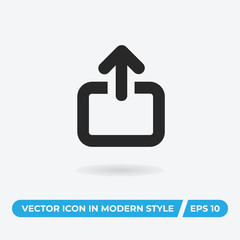 Upload vector icon, simple sign for web site and mobile app.