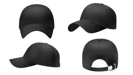 Black cap Mockup, realistic style