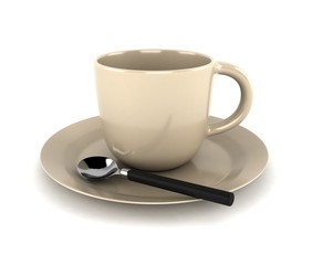 Coffee Cup 3D Rendering Illustration
