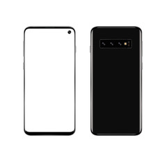Phone black smartphone on a white background