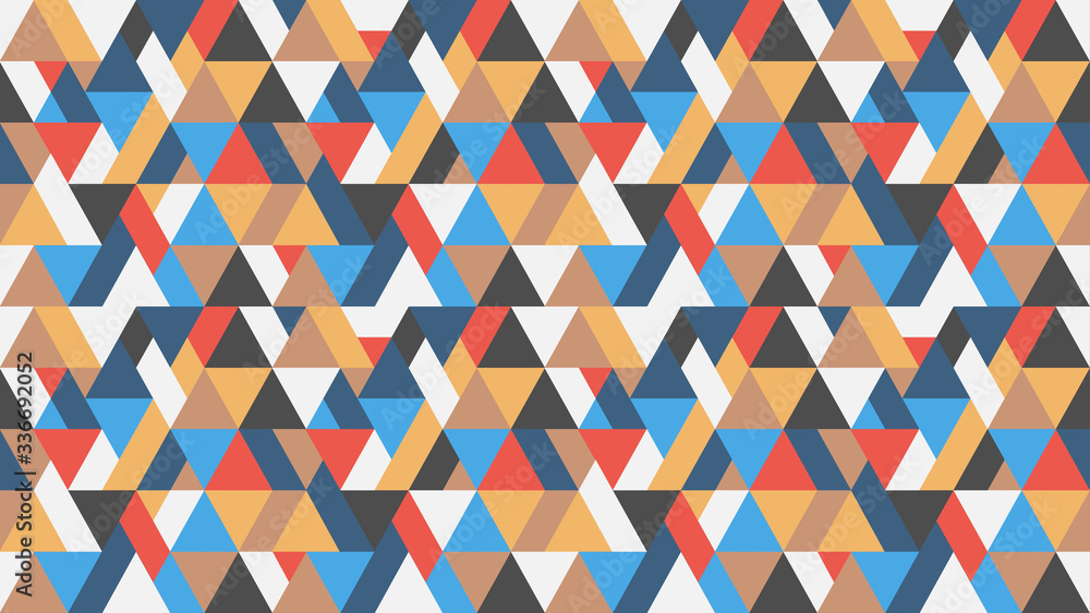 Poster seamless geometric triangles colorful pattern background