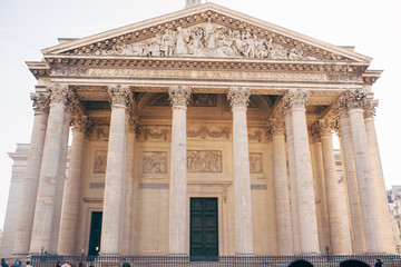 Obraz premium Pantheon Paris, view of the Central facade