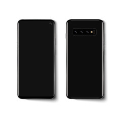 Phone black smartphone on a white background