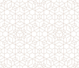 ПечатьVector seamless geometric pattern. Gold linear pattern. Wallpapers for your design.