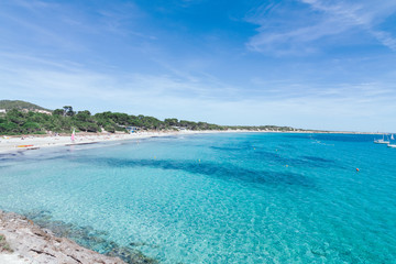 Fototapeta na wymiar Beach, Ses Salines Natural Park, Ibiza, Spain, Europe