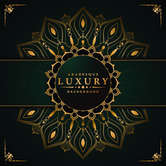 Luxury mandala background with arabesque pattern arabic islamic east style for Wedding card, book cover.
