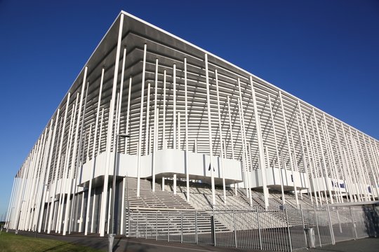 Bordeaux, France - June 5, 2017: Matmut Atlantique stadium in Bordeaux. It is the home of Ligue 1 club FC Girondins de Bordeaux and seats 42,115 spectators