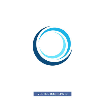 Swoosh Circle Logo Vector Illustration