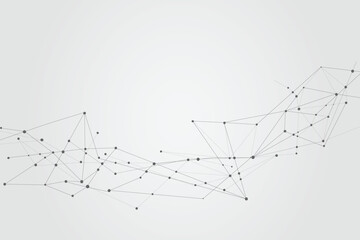 Abstract connecting dots and lines, Polygonal background, technology design, vector illustrator