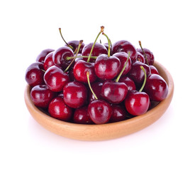 Naklejka na ściany i meble Cherry berry isolated on white background.