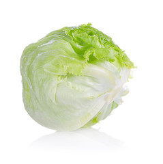 Fresh  lettuce isolated on white background.