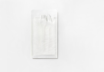 white take away cutlery set