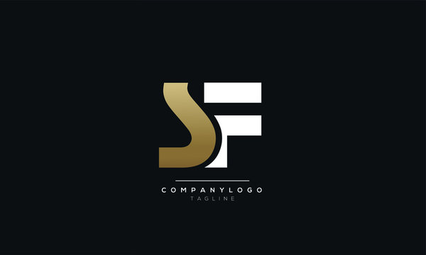 SF Letter logo alphabet monogram initial based icon design