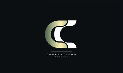 CC Letter logo alphabet monogram initial based icon design