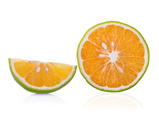 Orange  fruit  isolated on white background.
