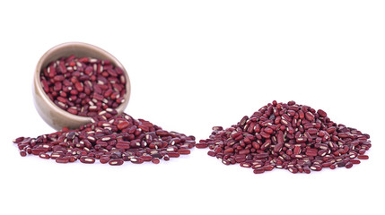 adzuki beans isolated on white background