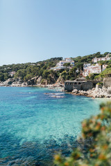 Beautiful Beach Landscape of Calella Palafrugell, Girona, Catalu&ntilde;a, Espa&ntilde;a. It's a famous summer holiday destination for tourists and Barcelona locals. Located in Emporda is and old fishermen place.
