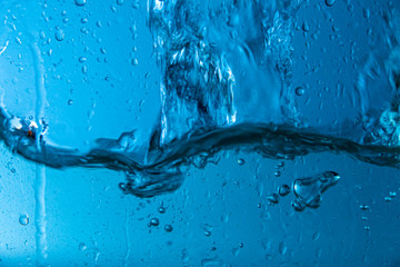 water splash with reflection, isolated on white background. © 9Thaweekiat