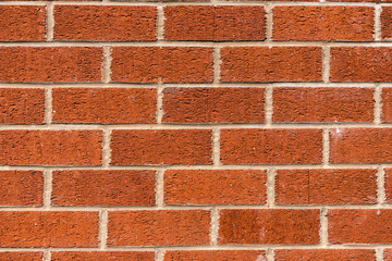 Close up of a red brick wall