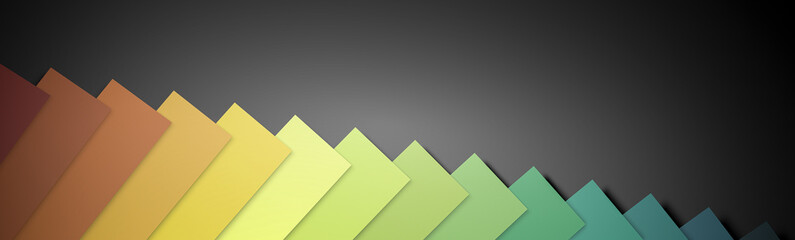 Banner with colorful panes from below 